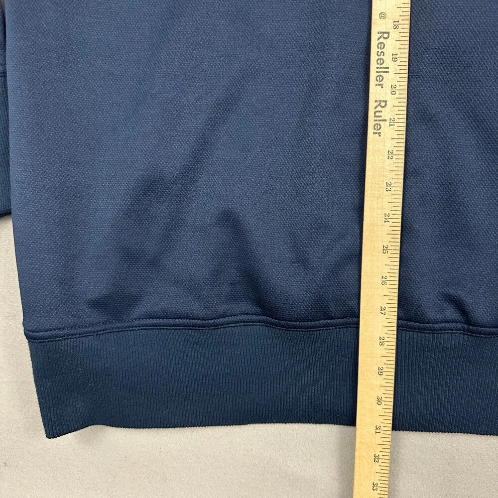 Vintage Nike Jacket Men 2XL Navy Blue Full Zip Big Debossed Logo Spellout Y2K *